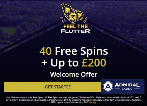 Admiral Casino Promo Code 2024: Get up to £200 Bonus + FS.